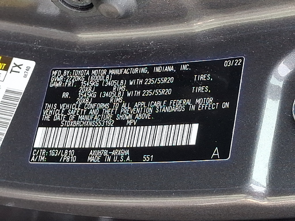 Certified 2022 Toyota Highlander Limited AWD/4WD image 28