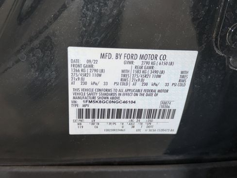 Used 2022 Ford Explorer ST w/ Equipment Group 401A image 38