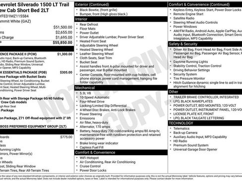 Used 2021 Chevrolet Silverado 1500 LT Trail Boss w/ Convenience Package II AWD/4WD image 5