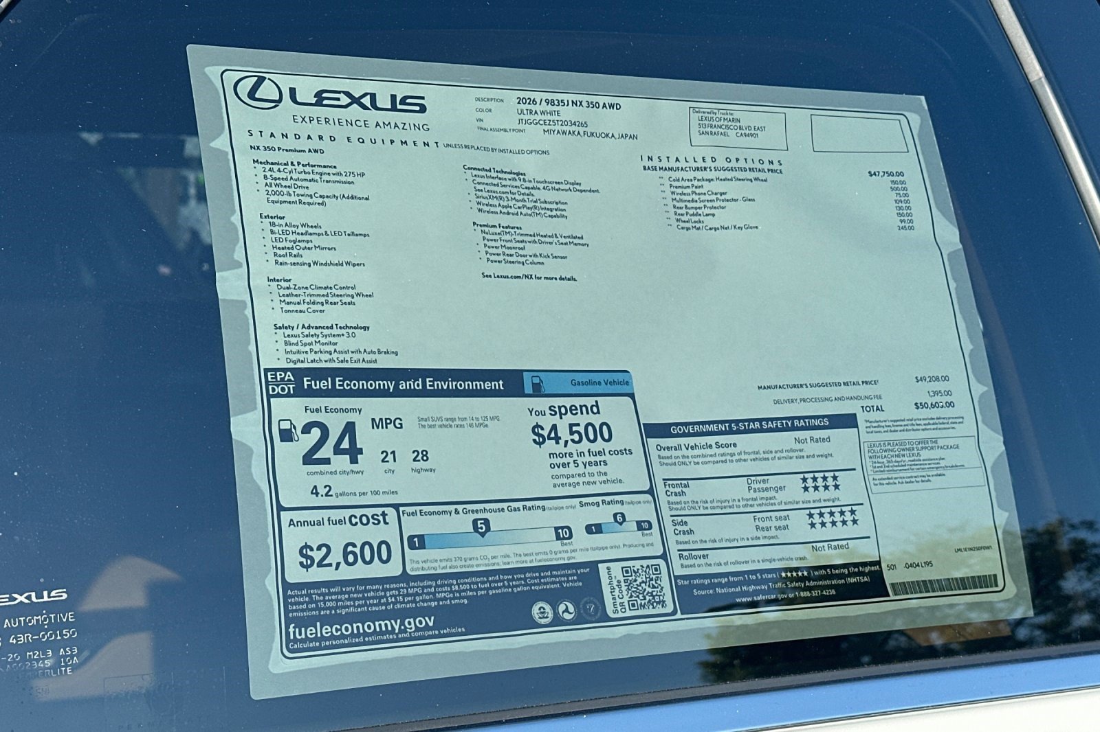 New 2026 Lexus NX 350 AWD w/ Premium Package image 29