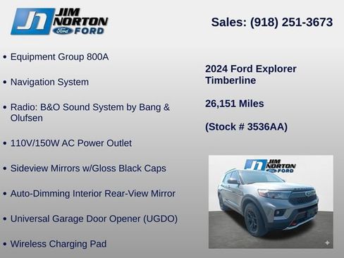 Used 2024 Ford Explorer Timberline w/ Timberline Technology Package AWD/4WD image 14