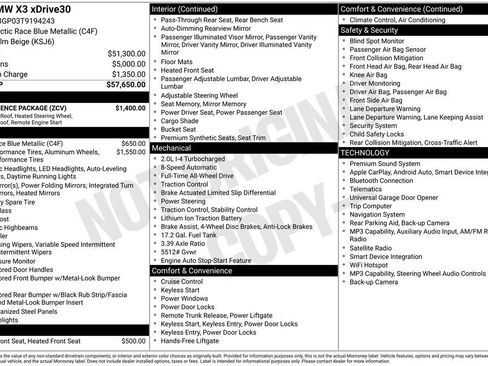 Used 2026 BMW X3 xDrive30 w/ Convenience Package AWD/4WD image 1