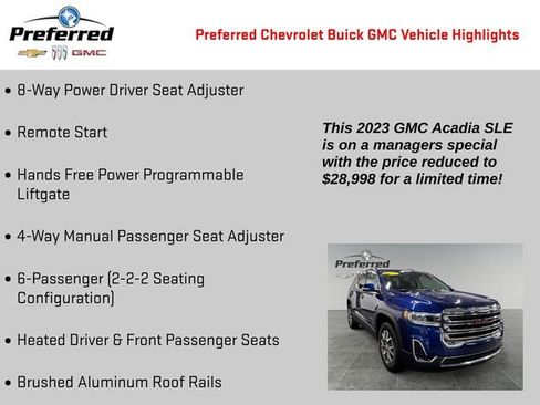 Certified 2023 GMC Acadia SLE w/ Driver Convenience Package image 4