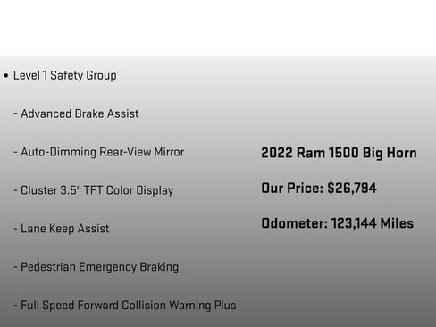 Used 2022 RAM 1500 Big Horn w/ Trailer Tow Group AWD/4WD image 30