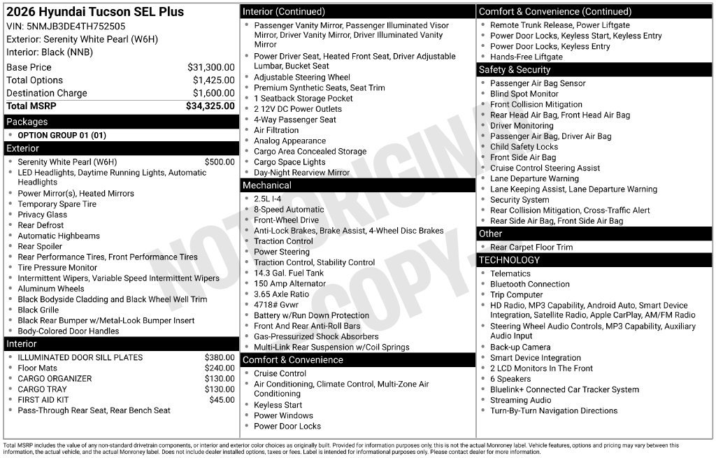 New 2026 Hyundai Tucson SEL Plus FWD image 6