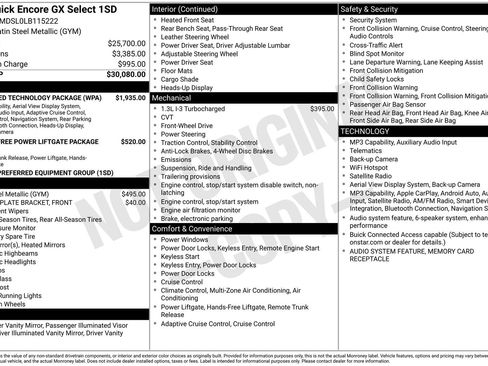 Used 2020 Buick Encore GX Select w/ Advanced Technology Package FWD image 5