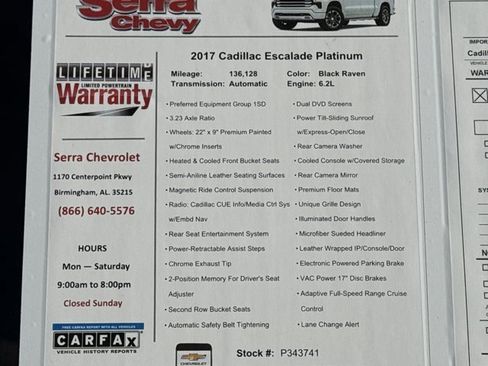 Used 2017 Cadillac Escalade Platinum image 5