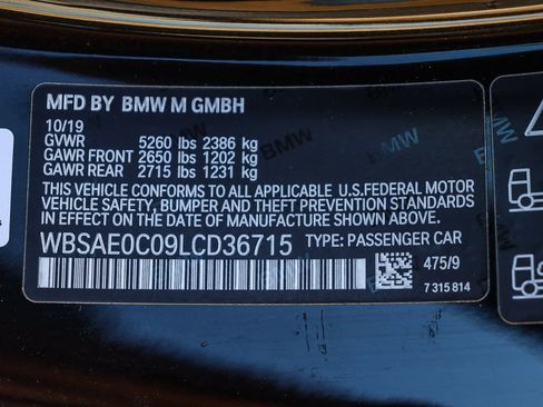 Used 2020 BMW M8 Coupe w/ Driving Assistance Package image 41