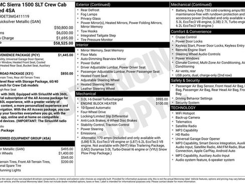 Used 2021 GMC Sierra 1500 SLT w/ SLT Convenience Package AWD/4WD image 4