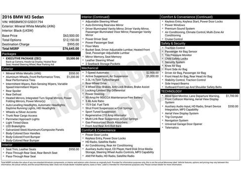 Used 2016 BMW M3 image 30