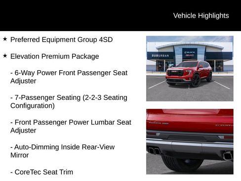 New 2025 GMC Acadia Elevation w/ Elevation Premium Package image 6