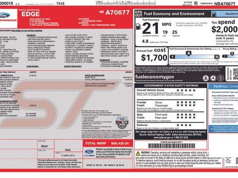 Used 2022 Ford Edge ST w/ Equipment Group 401A AWD/4WD image 20
