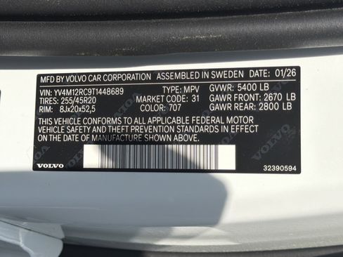 Used 2026 Volvo XC60 B5 Plus w/ Protection Package Premier AWD/4WD image 37