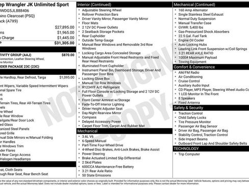 Used 2018 Jeep Wrangler Unlimited Sport w/ Connectivity Group image 7