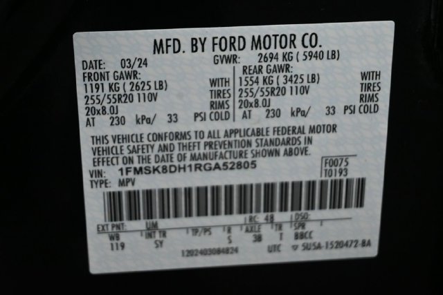 Certified 2024 Ford Explorer XLT w/ Equipment Group 202A AWD/4WD image 38