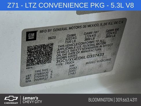 Used 2020 Chevrolet Silverado 1500 LTZ image 33