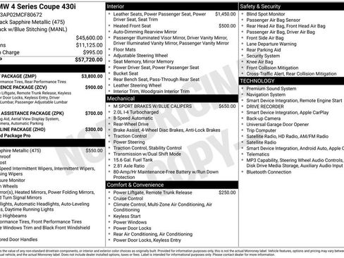 Used 2021 BMW 430i Coupe w/ M Sport Package RWD image 5
