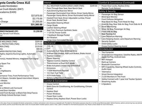 Used 2022 Toyota Corolla Cross XLE w/ Convenience Package image 3