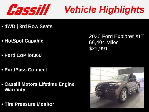 Used 2020 Ford Explorer XLT AWD/4WD image 3