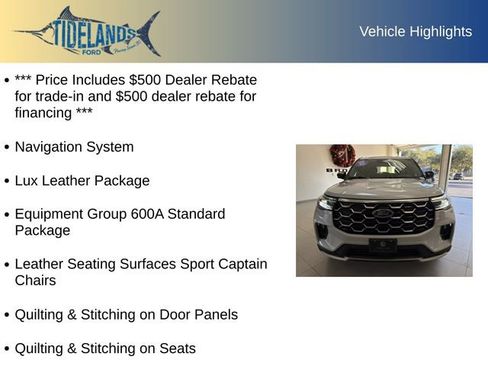 Used 2025 Ford Explorer Platinum w/ LUX Leather Package image 12