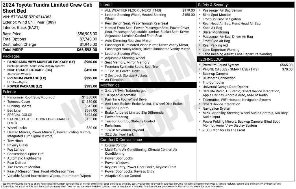 Certified 2024 Toyota Tundra Limited AWD/4WD image 21