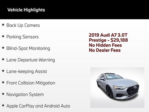 Used 2019 Audi A7 3.0T Prestige AWD/4WD image 4