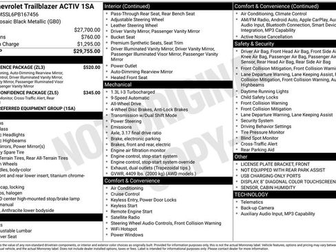 Used 2023 Chevrolet TrailBlazer ACTIV w/ Convenience Package image 4