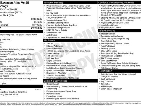Used 2021 Volkswagen Atlas SE FWD image 22