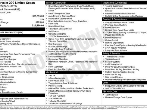 Used 2014 Chrysler 200 Limited image 8