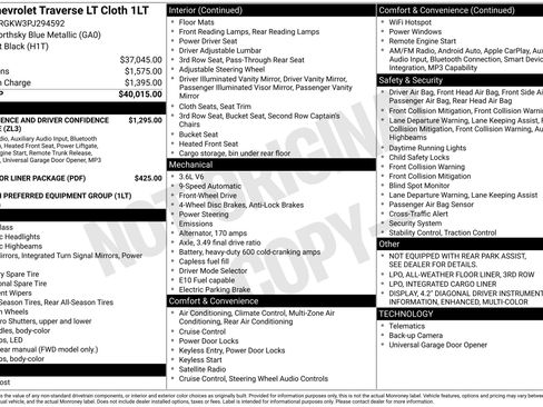 Used 2023 Chevrolet Traverse LT FWD image 43