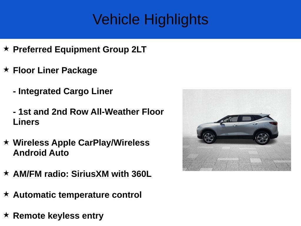 New 2026 Chevrolet Blazer LT w/ LPO, Floor Liner Package FWD image 2
