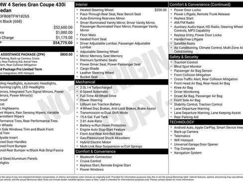 New 2026 BMW 430i xDrive 430i Gran Coupe w/ Parking Assistance Package image 3