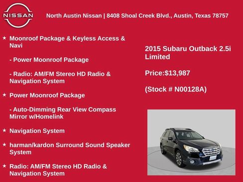 Used 2015 Subaru Outback 2.5i Limited AWD/4WD image 11