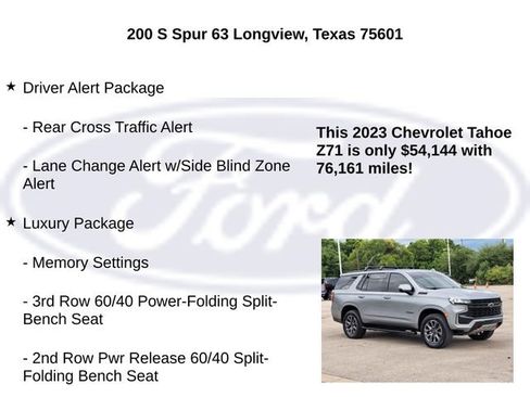 Used 2023 Chevrolet Tahoe Z71 w/ Luxury Package AWD/4WD image 20
