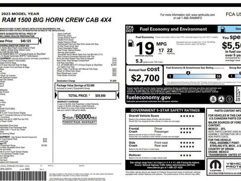 Used 2023 RAM 1500 Big Horn AWD/4WD image 2