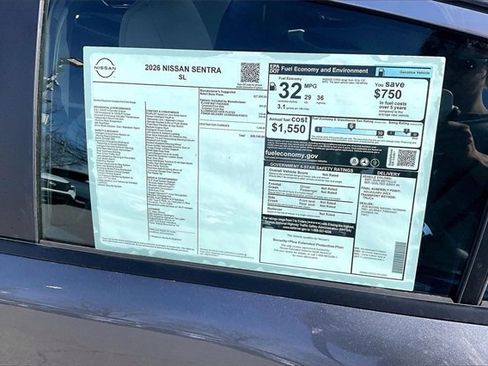 New 2026 Nissan Sentra SL w/ Floor Mat Package image 13