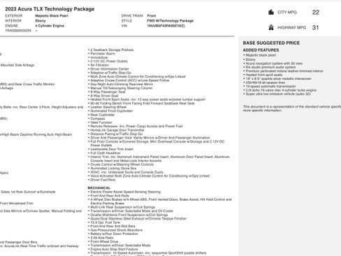 Used 2023 Acura TLX w/ Technology Package image 3