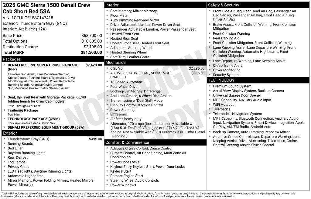Used 2025 GMC Sierra 1500 Denali AWD/4WD image 6