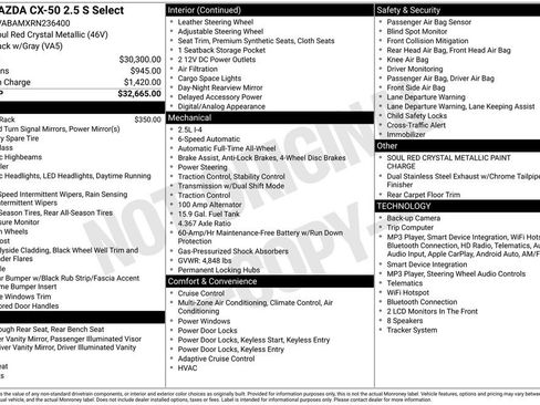 Certified 2024 MAZDA CX-50 AWD 2.5 S w/ Select Package image 11
