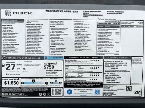 New 2026 Buick Encore GX Avenir w/ Avenir Technology Package image 21