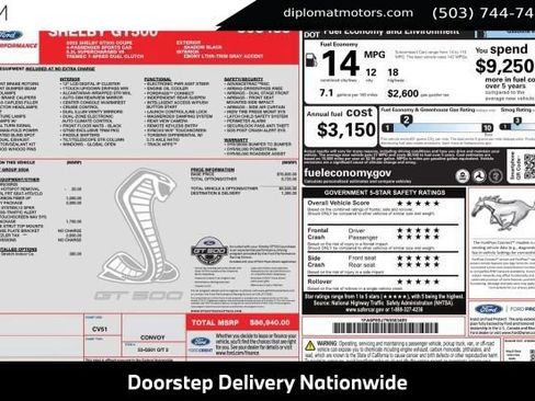 Used 2022 Ford Mustang Shelby GT500 w/ Technology Package RWD image 2