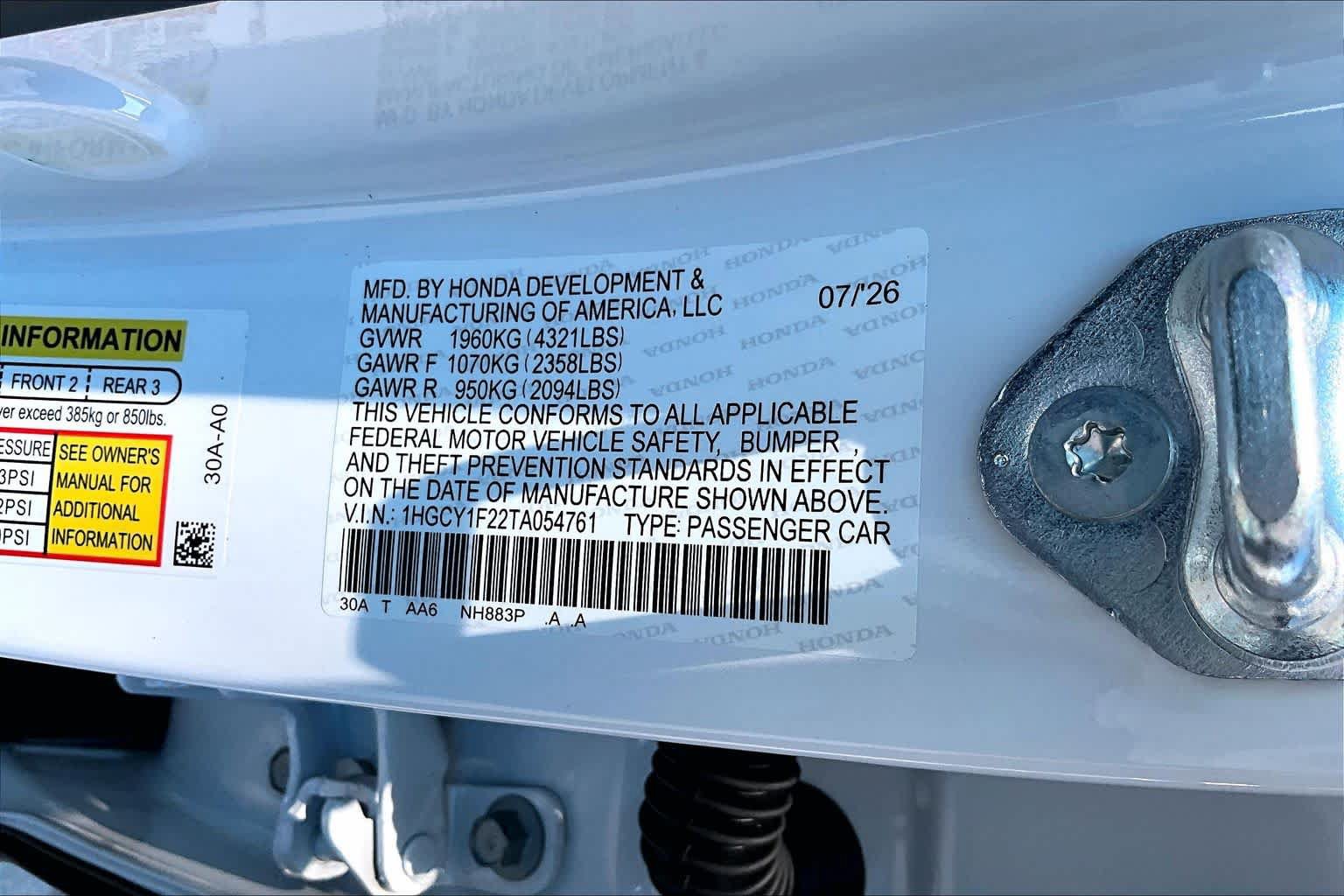 New 2026 Honda Accord LX image 19