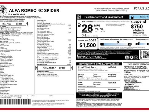 Used 2018 Alfa Romeo 4C Spider image 82