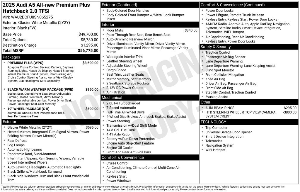 Certified 2025 Audi A5 Premium w/ Premium Plus AWD/4WD image 63