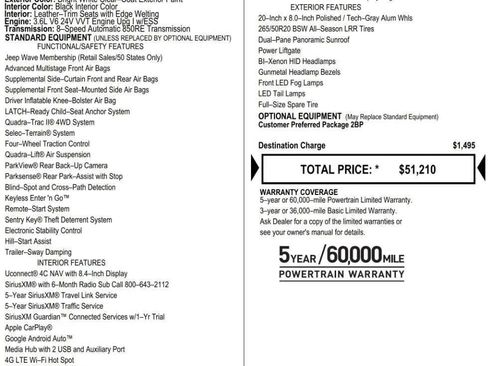 Used 2021 Jeep Grand Cherokee Overland AWD/4WD image 9