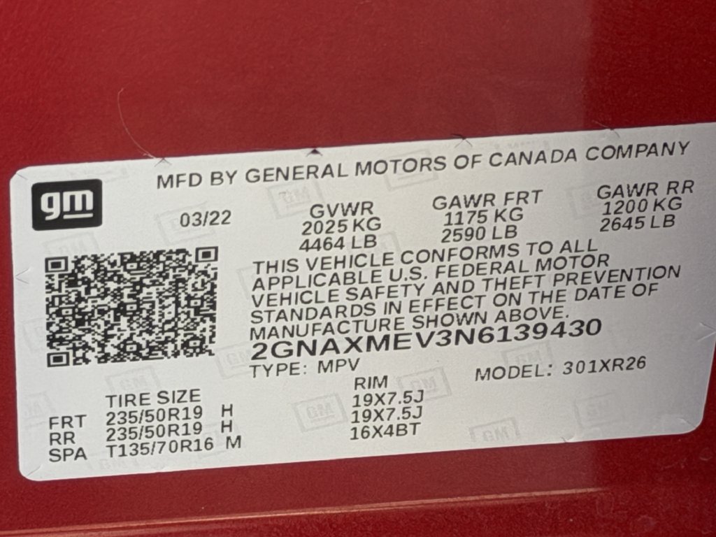 Used 2022 Chevrolet Equinox RS w/ RS Leather Package FWD image 37
