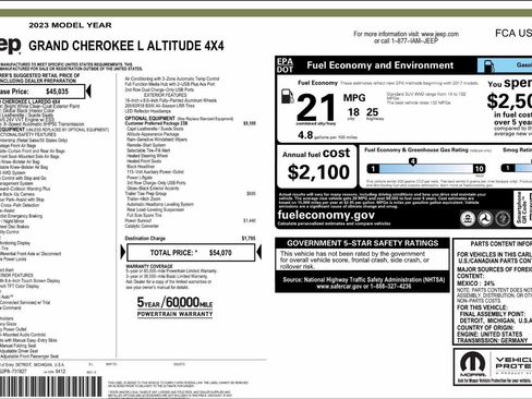 Used 2023 Jeep Grand Cherokee L Altitude image 3