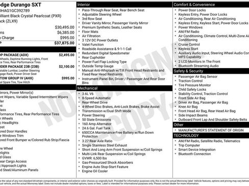 Used 2016 Dodge Durango SXT w/ Blacktop Package image 2