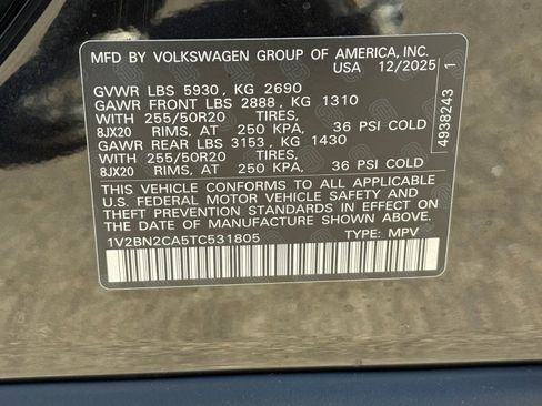 New 2026 Volkswagen Atlas SEL image 19