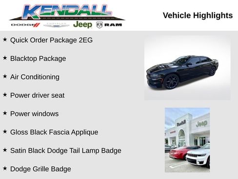 Used 2021 Dodge Charger SXT w/ Blacktop Package RWD image 3